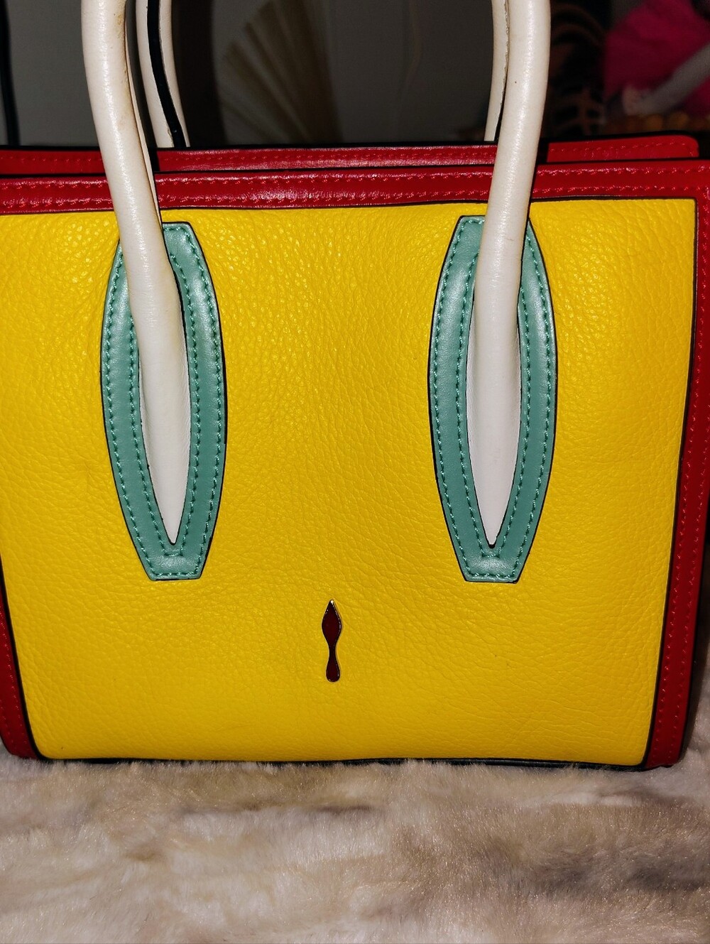 Christian Louboutin Paloma S mini Smiley Calf Empire Tote Bag - Picture 5 of 9